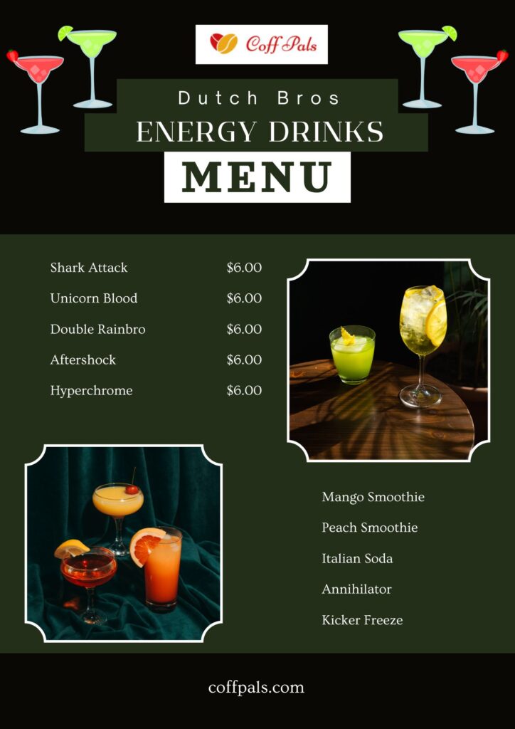 Black and Green Simple Signature Cocktail Menu